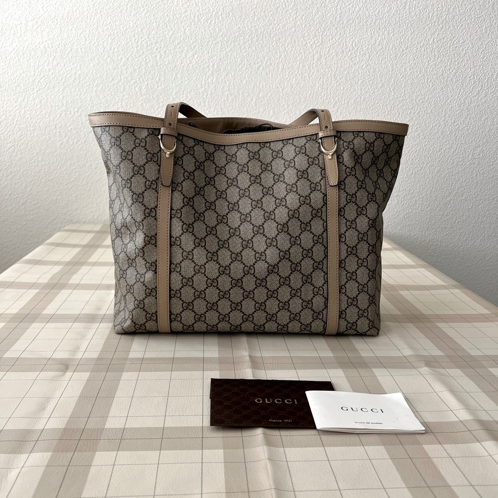 [Like NEW] Gucci GG Supreme Monogram Tote - Picture 2 of 9